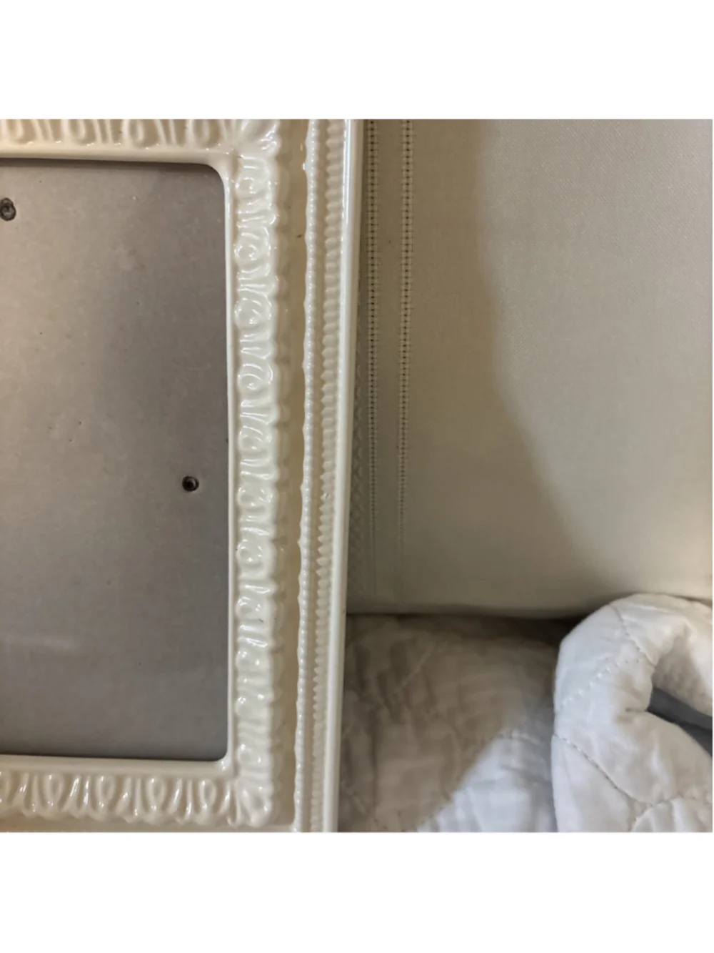 White Glass 5x7 Beautiful Frame
